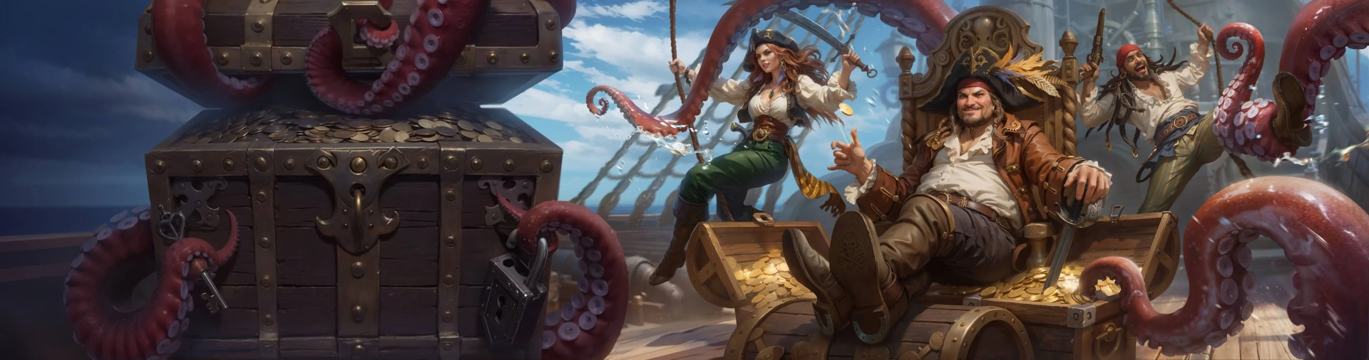 Piratenschip van FatPirate Casino met gouden schat